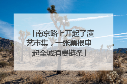 南京路上开起了演艺市集，一张票根串起全城消费链条