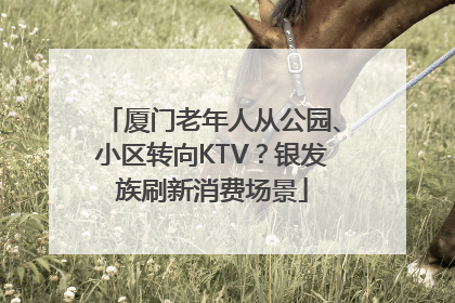 厦门老年人从公园、小区转向KTV？银发族刷新消费场景