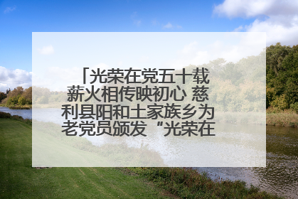 光荣在党五十载 薪火相传映初心 慈利县阳和土家族乡为老党员颁发“光荣在党50年”纪念章