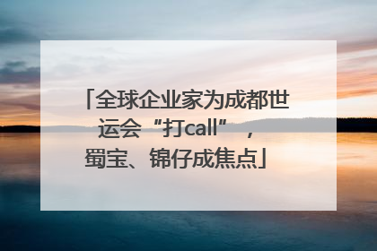 全球企业家为成都世运会“打call”，蜀宝、锦仔成焦点
