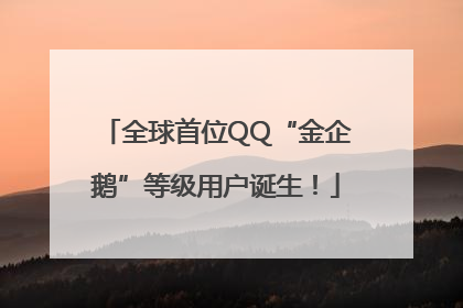 全球首位QQ“金企鹅”等级用户诞生！