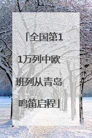全国第11万列中欧班列从青岛鸣笛启程