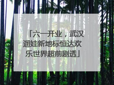 六一开业，武汉遛娃新地标恒达欢乐世界超前剧透