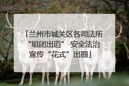 兰州市城关区各司法所“组团出道” 安全法治宣传“花式”出圈