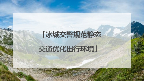 冰城交警规范静态交通优化出行环境