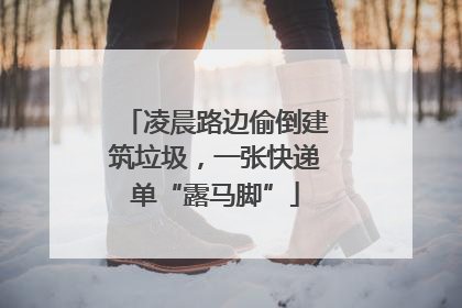 凌晨路边偷倒建筑垃圾，一张快递单“露马脚”