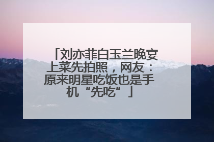 刘亦菲白玉兰晚宴上菜先拍照，网友：原来明星吃饭也是手机“先吃”