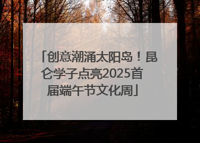 创意潮涌太阳岛！昆仑学子点亮2025首届端午节文化周