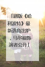 剧版《哈利波特》最新选角出炉，马尔福饰演者公开