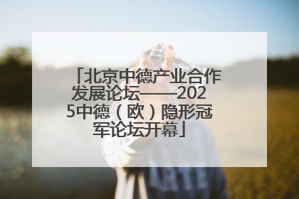 北京中德产业合作发展论坛——2025中德（欧）隐形冠军论坛开幕