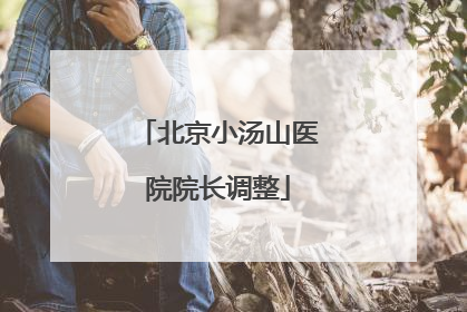 北京小汤山医院院长调整