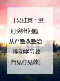 吴桂英：紧盯突出问题 从严整改整治 推动学习教育见行见效