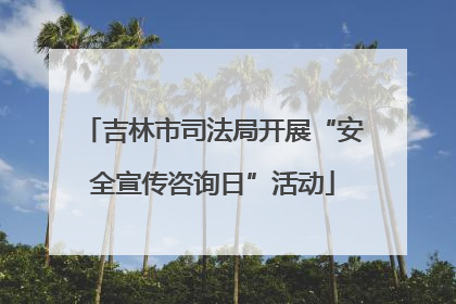 吉林市司法局开展“安全宣传咨询日”活动