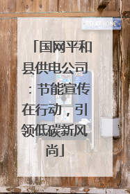 国网平和县供电公司：节能宣传在行动，引领低碳新风尚