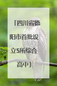 四川省德阳市首批设立5所综合高中