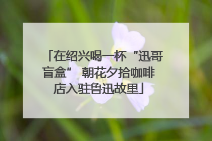 在绍兴喝一杯“迅哥盲盒” 朝花夕拾咖啡店入驻鲁迅故里