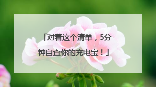 对着这个清单，5分钟自查你的充电宝！