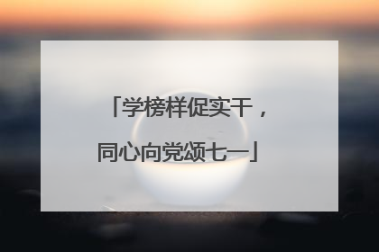 学榜样促实干，同心向党颂七一