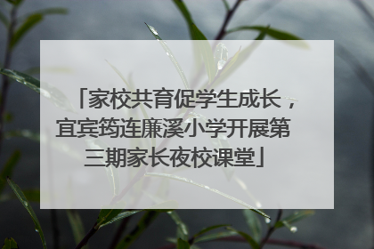 家校共育促学生成长，宜宾筠连廉溪小学开展第三期家长夜校课堂