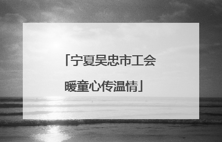 宁夏吴忠市工会暖童心传温情