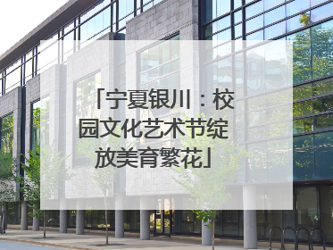 宁夏银川：校园文化艺术节绽放美育繁花