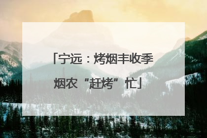 宁远：烤烟丰收季 烟农“赶烤”忙