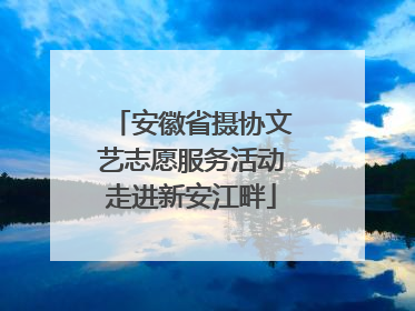安徽省摄协文艺志愿服务活动走进新安江畔