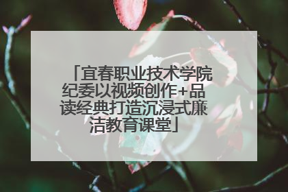 宜春职业技术学院纪委以视频创作+品读经典打造沉浸式廉洁教育课堂