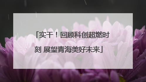 实干！回顾科创超燃时刻 展望青海美好未来