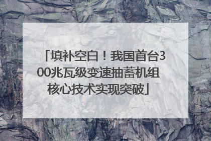 填补空白！我国首台300兆瓦级变速抽蓄机组核心技术实现突破
