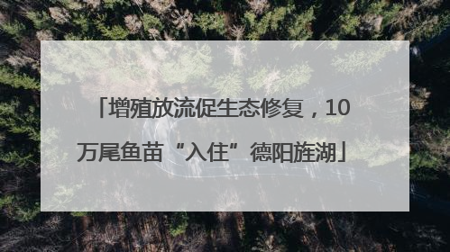 增殖放流促生态修复，10万尾鱼苗“入住”德阳旌湖
