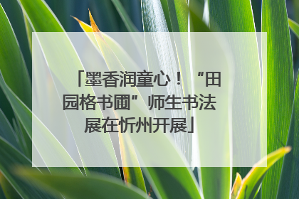 墨香润童心！“田园格书圃”师生书法展在忻州开展