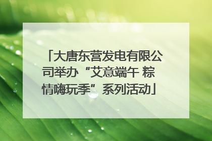 大唐东营发电有限公司举办“艾意端午 粽情嗨玩季”系列活动