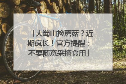 大蜀山捡蘑菇？近期疯长！官方提醒：不要随意采摘食用
