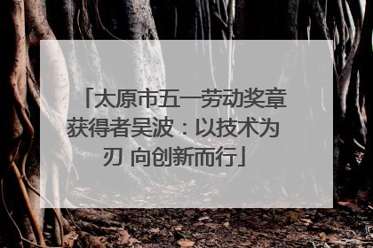 太原市五一劳动奖章获得者吴波：以技术为刃 向创新而行