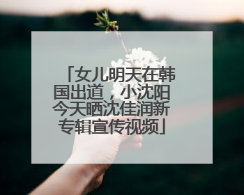 女儿明天在韩国出道，小沈阳今天晒沈佳润新专辑宣传视频