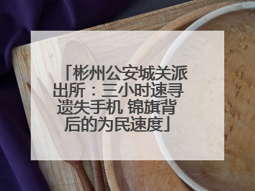 彬州公安城关派出所：三小时速寻遗失手机 锦旗背后的为民速度