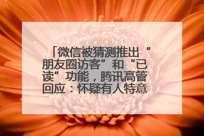 微信被猜测推出“朋友圈访客”和“已读”功能，腾讯高管回应：怀疑有人特意反复翻炒流量