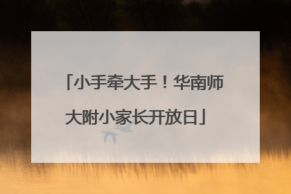 小手牵大手！华南师大附小家长开放日