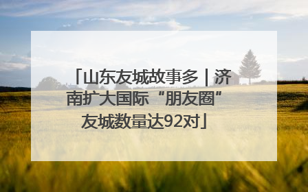 山东友城故事多｜济南扩大国际“朋友圈”友城数量达92对