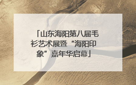 山东海阳第八届毛衫艺术展暨“海阳印象”嘉年华启幕