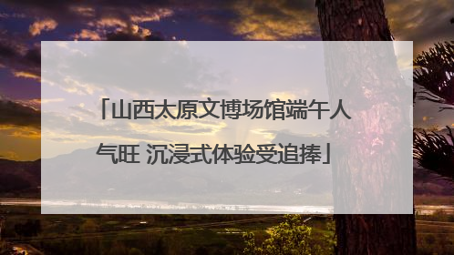 山西太原文博场馆端午人气旺 沉浸式体验受追捧