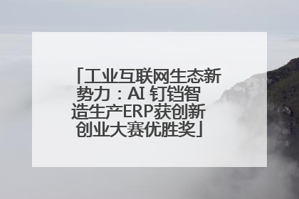 工业互联网生态新势力：AI 钉铛智造生产ERP获创新创业大赛优胜奖