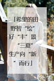 希望的田野智“绘”好“丰”景 “三夏”生产向“新”而行