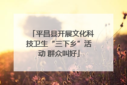 平昌县开展文化科技卫生“三下乡”活动 群众叫好