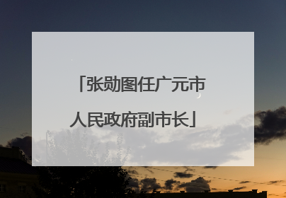 张勋图任广元市人民政府副市长