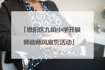 恩阳区九镇小学开展师德师风宣誓活动