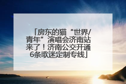 房东的猫“世界/青年”演唱会济南站来了！济南公交开通6条歌迷定制专线