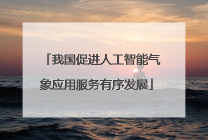 我国促进人工智能气象应用服务有序发展
