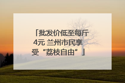 批发价低至每斤4元 兰州市民享受“荔枝自由”
